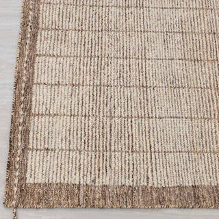 Ivory Textured Wool Rug – Minimal Handwoven Carpet