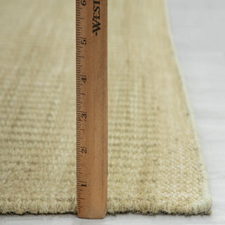 Muji Green Wool Hand Woven Wool Flatweave Rug