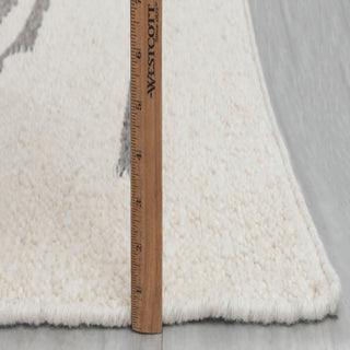 Modern Ivory & Grey Abstract Line Handwoven Rug
