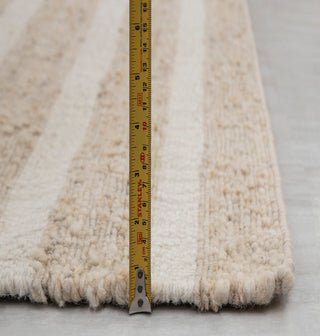 Ivory Stripe Diamond Handwoven Flatweave Rug