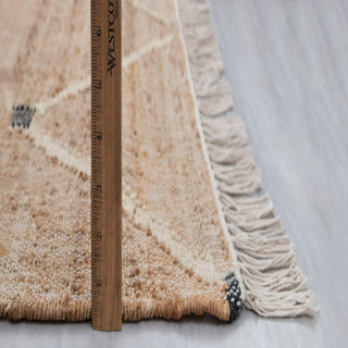 Beige Diamond Lattice Rug
