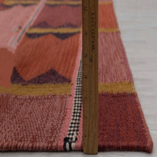Kavi Rust Scandinavian Flatweave Rug