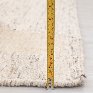 Modern Minimalist Geometric Beige Wool Rug – Handwoven Textured Area Carpet