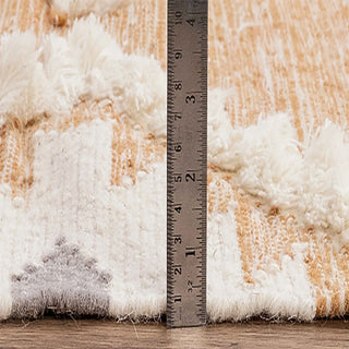 Casa Ivory Hand Woven Boho Wool Rug