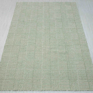 Keeva Blue Checkered Rug