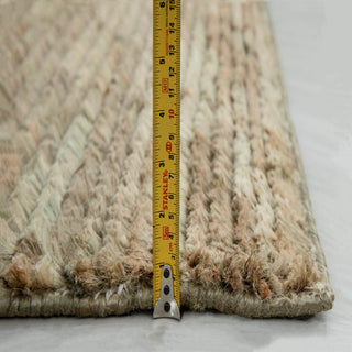 Vintage Beige Wool Rug – Distressed Textured Carpet