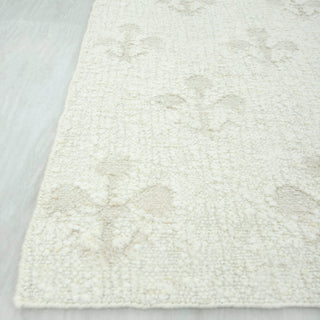 Ivory Floral Handwoven Rug