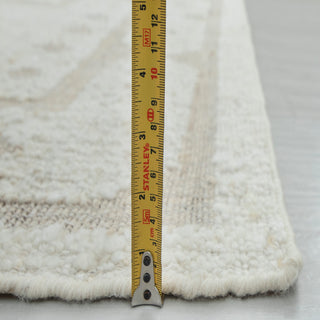 Off-White Traditional Medallion Border Handwoven Rug