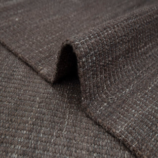 Muji Brown Wool Hand Woven Wool Flatweave Rug