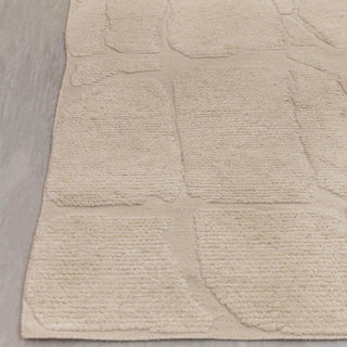 Ivory Textured Block Rug