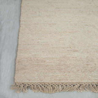 Ivory Natural Handwoven Minimal Jute Rug