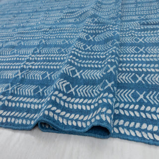 Blue Tribal Stripe Rug
