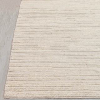 Ivory Minimal Textured Wool Rug