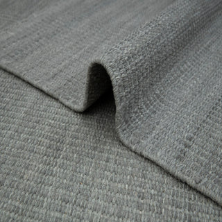 Muji L.Blue Wool Hand Woven Wool Flatweave Rug