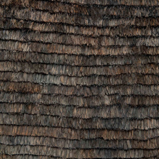 Dark Charcoal Handwoven Abstract Textured Rug