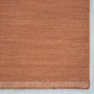 Muji Rust Wool Hand Woven Wool Flatweave Rug
