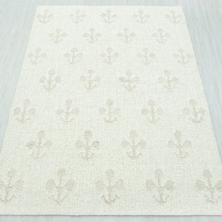 Ivory Floral Handwoven Rug