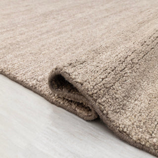 Taupe Textured Wool Rug