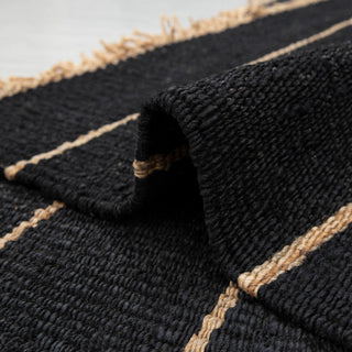 Armaan Burgundy Striped Handwoven Rug