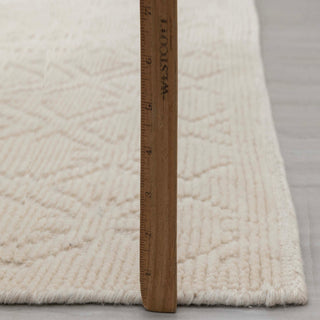 Ivory Geometric Handwoven Wool Rug