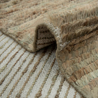 Vintage Beige Wool Rug – Distressed Textured Carpet