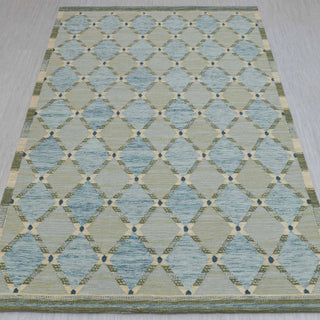 Kavi Blue Scandinavian Flatweave Rug