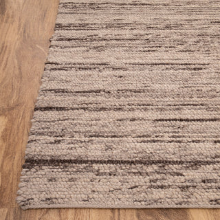 Earthy Charcoal & Taupe Striated Wool Rug – Handwoven Luxury Textual Area Carpet
