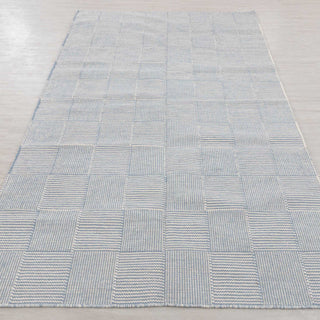 Keeva Blue Checkered Rug