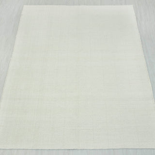 Ivory Handwoven Wool Rug