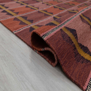 Kavi Rust Scandinavian Flatweave Rug