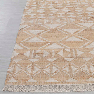 Siena Beige Tribal Flatweave Rug