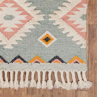 Casa Yellow Hand Woven Boho Wool Rug