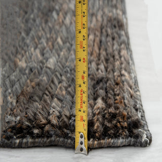Charcoal Black Handwoven Textured Area Rug