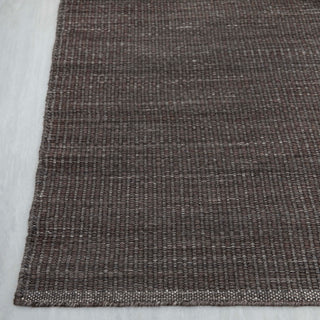 Muji Brown Wool Hand Woven Wool Flatweave Rug