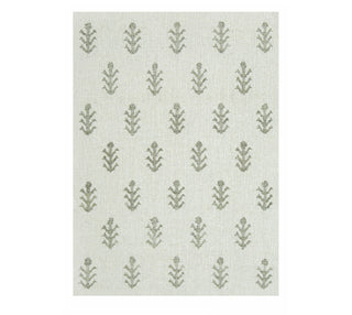 Sage Floral Handwoven Rug
