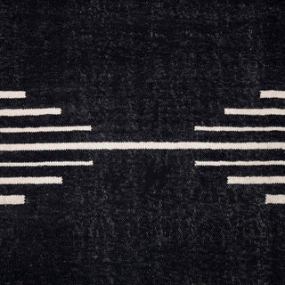 Black Geometric Handwoven Rug