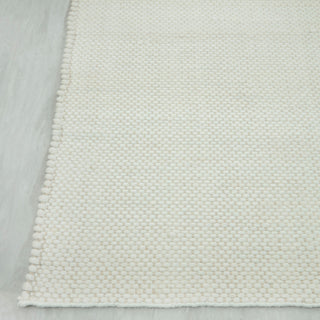 Ivory Handwoven Wool Rug