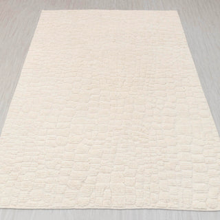 Ivory Textured Wool Rug