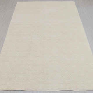 Ivory Geometric Handwoven Wool Rug
