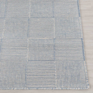 Keeva Blue Checkered Rug
