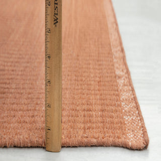 Muji Rust Wool Hand Woven Wool Flatweave Rug