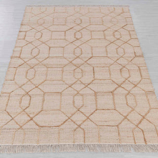 Aster Beige Geometric Flatweave Rug