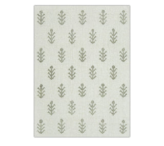 Sage Floral Handwoven Rug