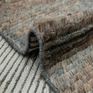 Textured Charcoal Brown Wool Rug – Modern Handwoven Area Carpet