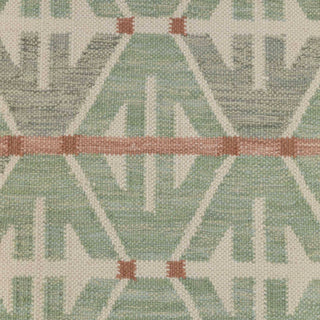 Kavi Green Scandinavian Flatweave Rug