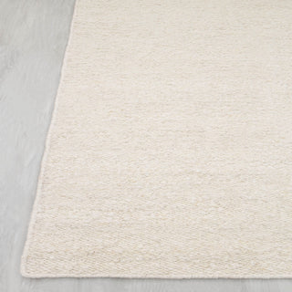 Ivory Minimal Handwoven Wool Rug – Elegant Modern Carpet