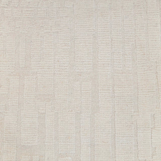 Ivory Textured Handwoven Wool Rug