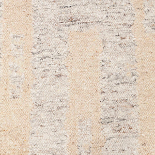 Abstract Block Pattern Beige Wool Rug – Handwoven Contemporary Textured Carpet