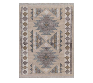 Nora Beige Southwestern Flatweave Rug