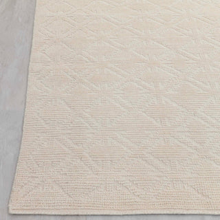 Ivory Geometric Handwoven Wool Rug